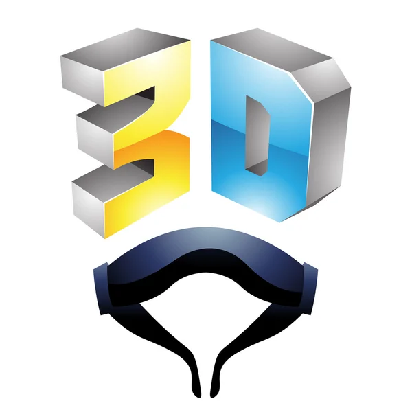 Symbole de technologie d'affichage 3d — Image vectorielle