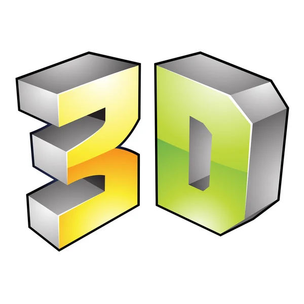 Технология 3D — стоковый вектор