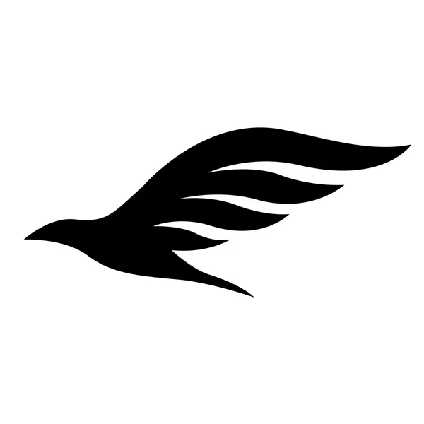 Ícone de pássaro preto — Vetor de Stock
