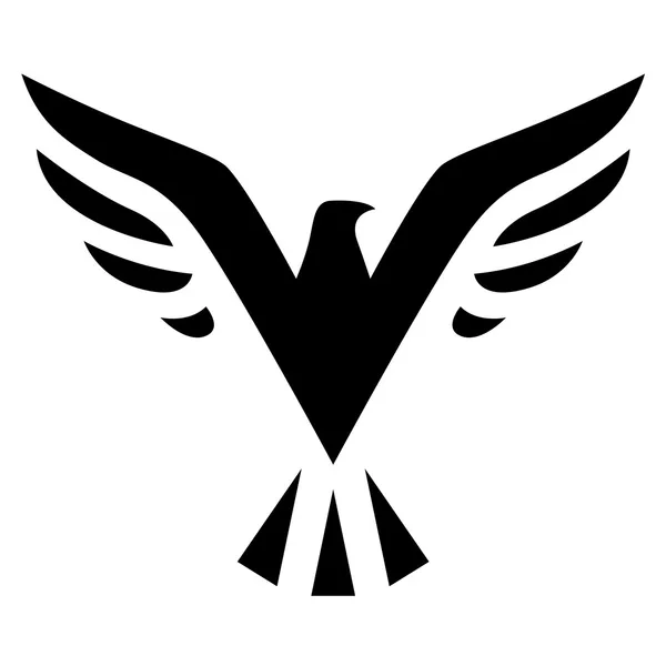 Icône oiseau noir — Image vectorielle