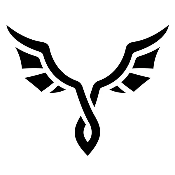 黒い鳥のアイコン — ストックベクタ