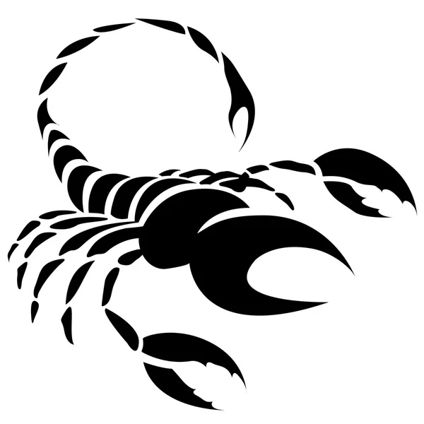 Scorpion noir signe astrologique étoile — Image vectorielle