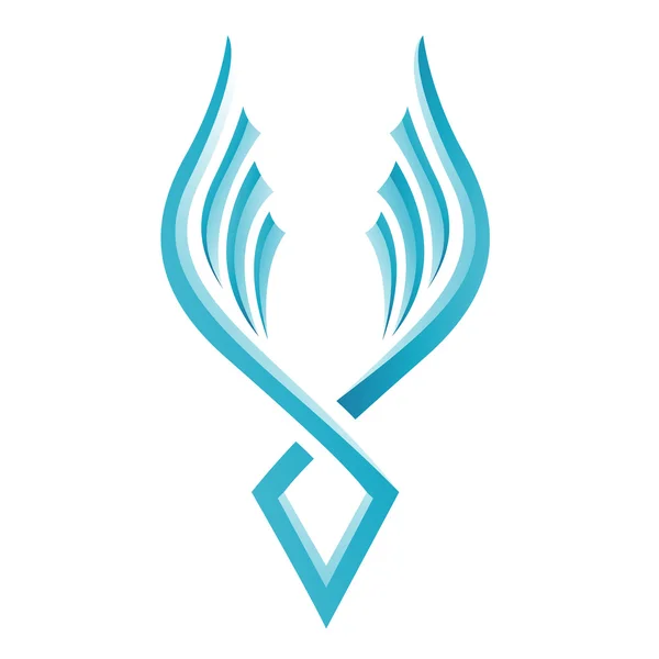 Icono pájaro azul — Vector de stock
