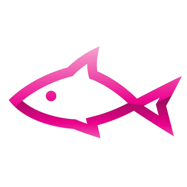 Ícone de peixe rosa — Vetor de Stock