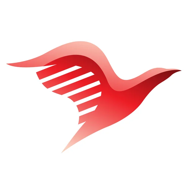 Κόκκινο πουλί εικονίδιο — Διανυσματικό Αρχείο