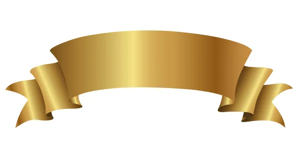 Banner rizado dorado — Vector de stock