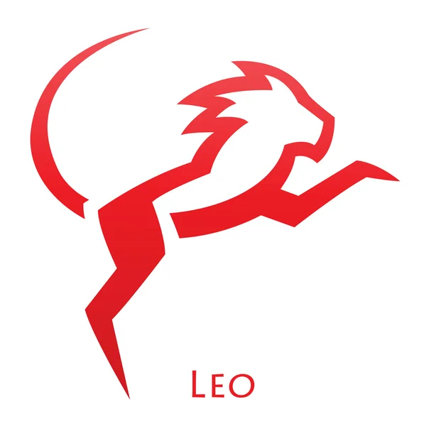 Sinal de estrela simplista Leo Zodiac — Vetor de Stock