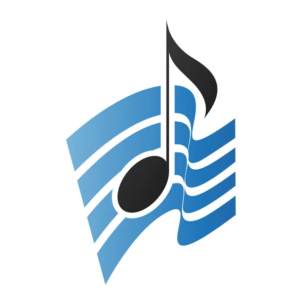 Note musicale bleue — Image vectorielle