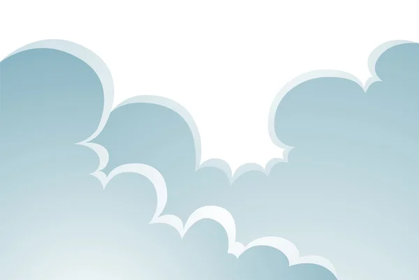 Nubes hinchadas de dibujos animados — Archivo Imágenes Vectoriales