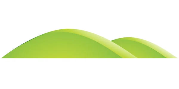 Zelené kopce kreslený — Stockový vektor