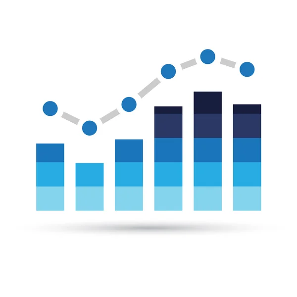 Blue Stats Bars — Stock Vector
