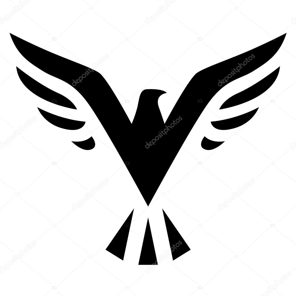 Illustration of Black Bird Icon isolated on a white background
