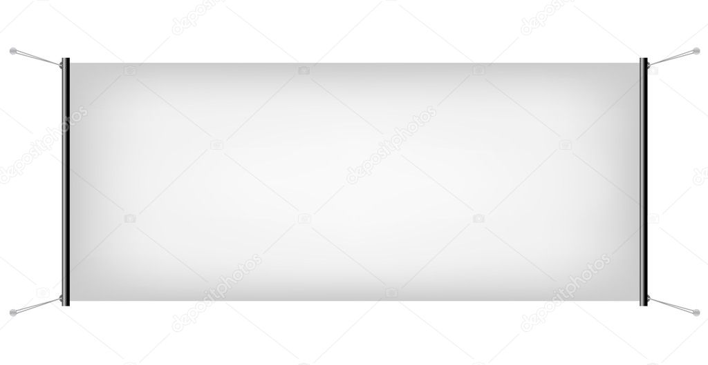 White Canvas Banner Stock Vector by ©cidepix 35466303