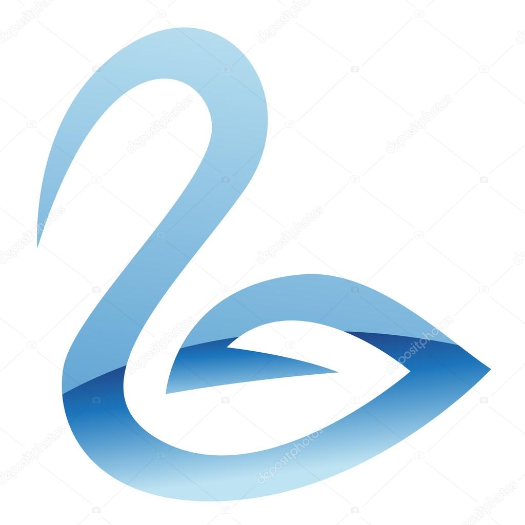 Illustration of Blue Bird Icon isolated on a white background