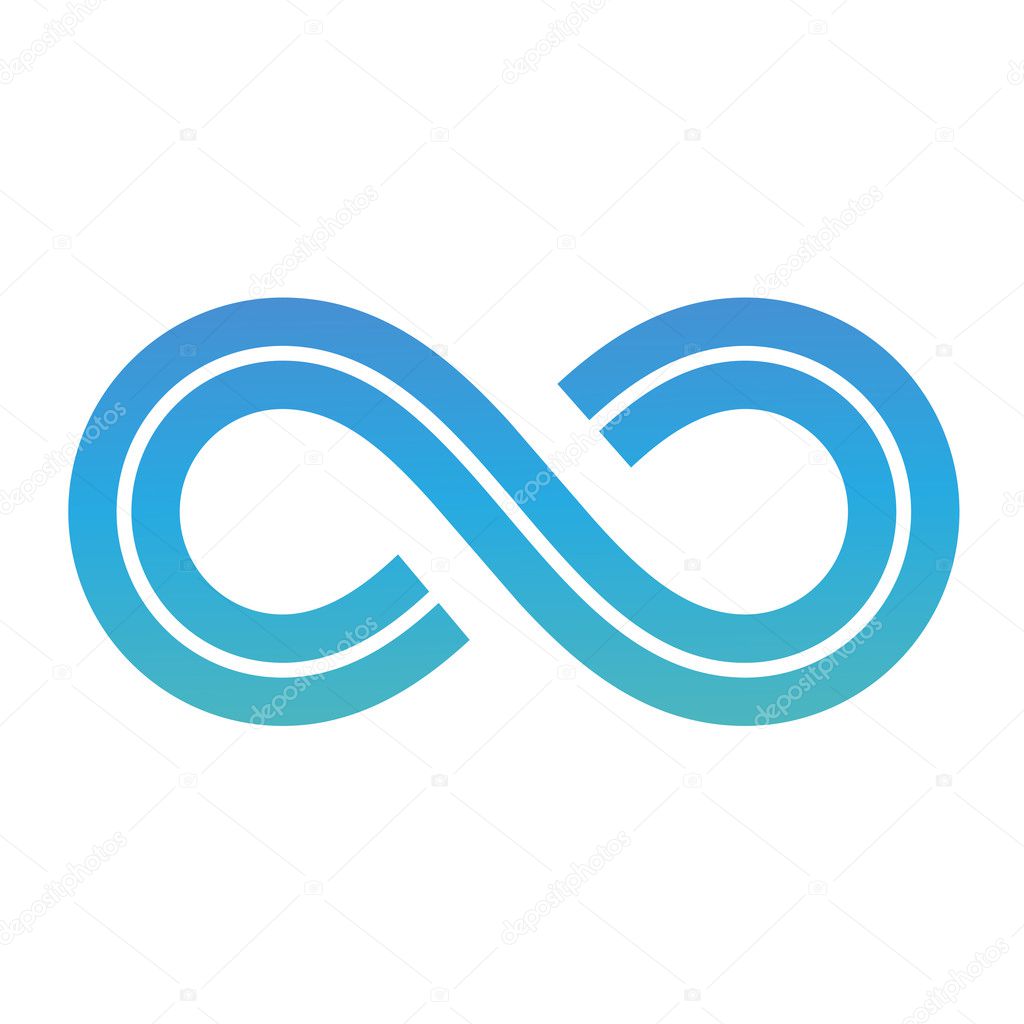 Illustration of Infinity Symbol Design isolated on a white background
