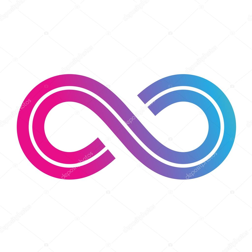 Illustration of Infinity Symbol Design isolated on a white background