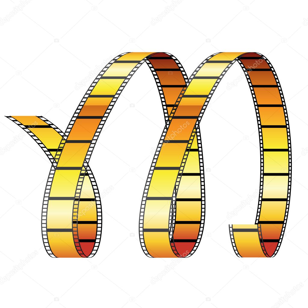 Curly Film Reel Forming Letter M