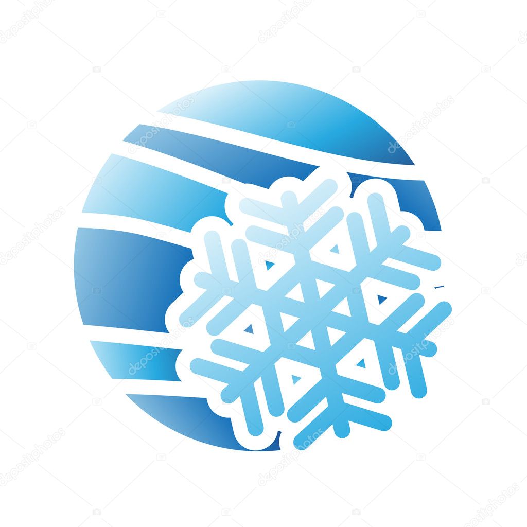 Illustration of Winter Season Icon isolated on a white background