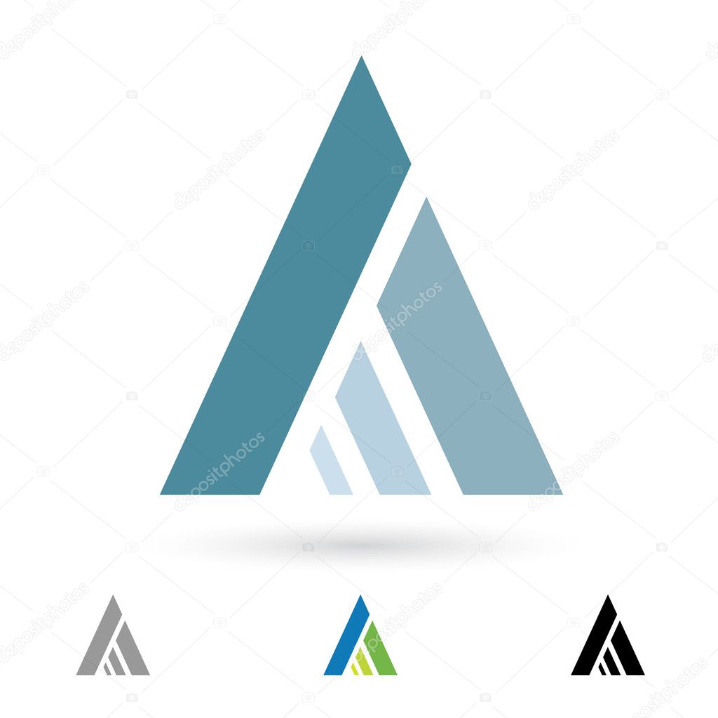 Illustration of abstract icons based on the letter A