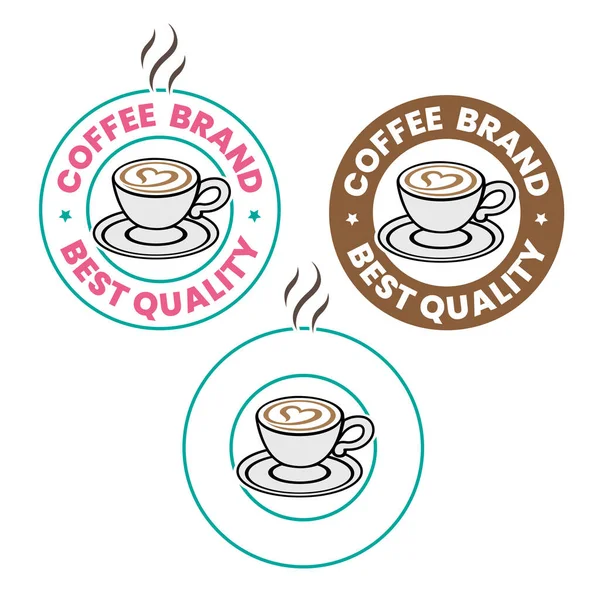 Coffee or Cappuccino Icon with Heart isolated on a White Background