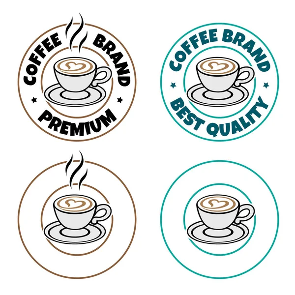 Coffee or Cappuccino Icon with Heart isolated on a White Background