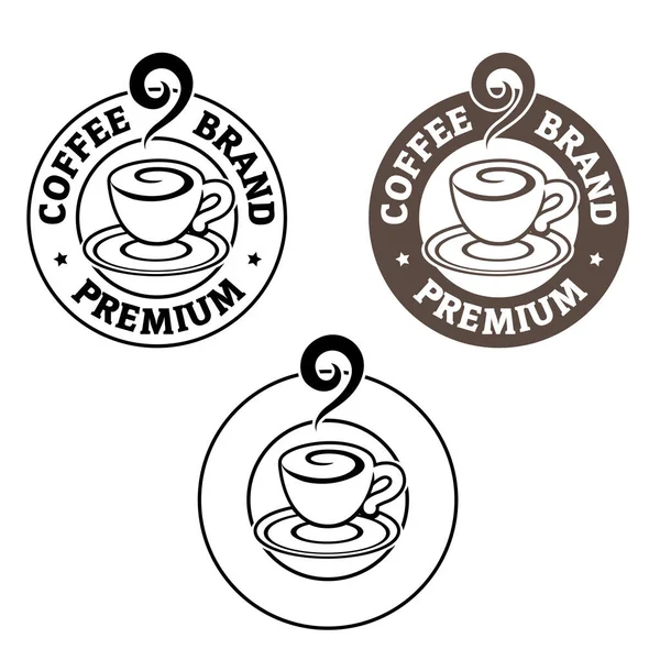 Swirly Coffee Cup Icon Isolated White Background — 图库矢量图片