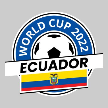 Illustration of Ecuador Team Badge for Qatar World Cup 2022