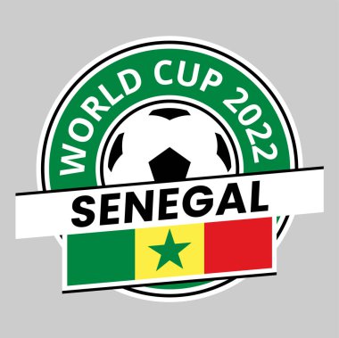 Illustration of Senegal Team Badge for Qatar World Cup 2022