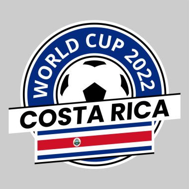 Illustration of Costa Rica Team Badge for Qatar World Cup 2022