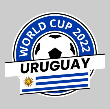 Illustration of Uruguay Team Badge for Qatar World Cup 2022