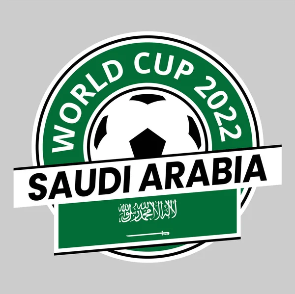 Illustration Saudi Arabia Team Badge Qatar World Cup 2022 — Stock vektor