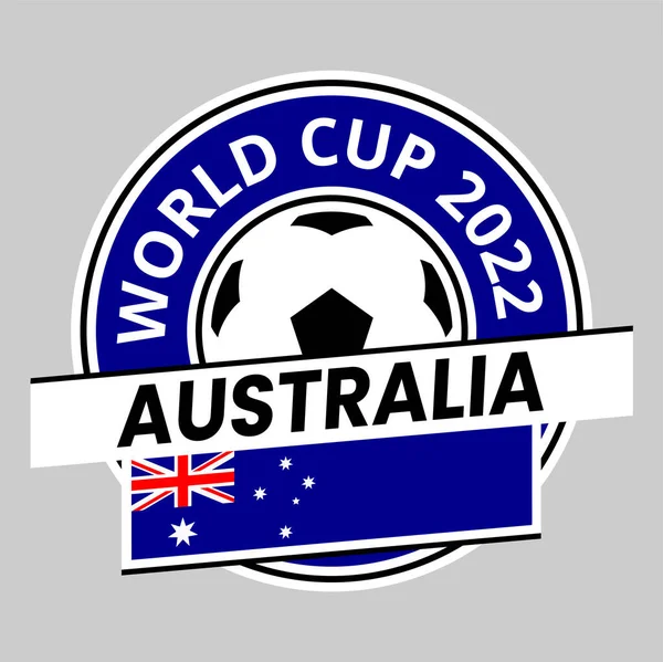 Illustration Australia Team Badge Qatar World Cup 2022 — Vettoriale Stock
