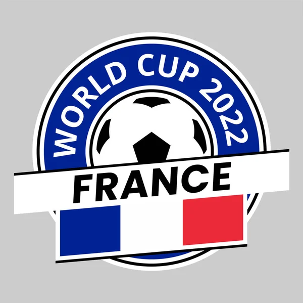 Illustration France Team Badge Qatar World Cup 2022 — Archivo Imágenes Vectoriales