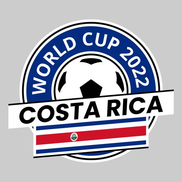 Illustration Costa Rica Team Badge Qatar World Cup 2022 — 스톡 벡터