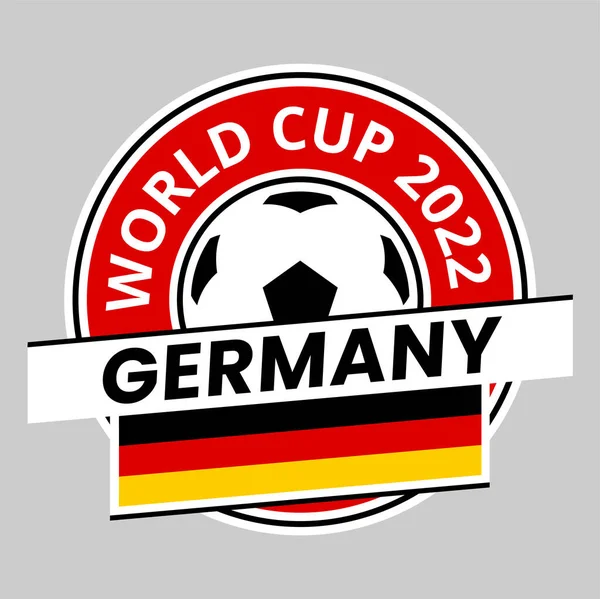 Illustration Germany Team Badge Qatar World Cup 2022 — 스톡 벡터