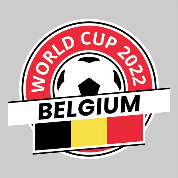 Illustration Belgium Team Badge Qatar World Cup 2022 — 图库矢量图片