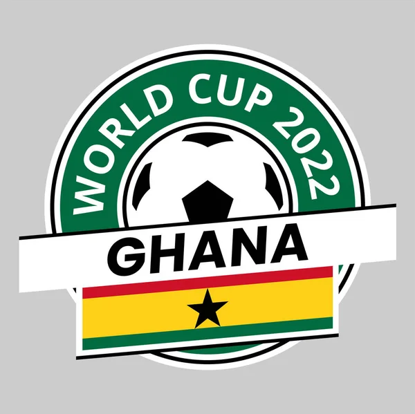 Illustration of Ghana Team Badge for Qatar World Cup 2022