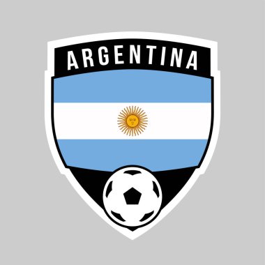 Illustration of Argentina Shield Team Badge for Football Tournament