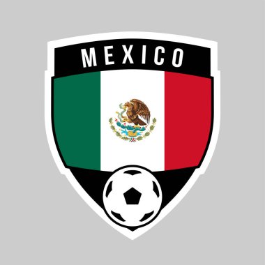 Illustration of Mexico Shield Team Badge for Football Tournament