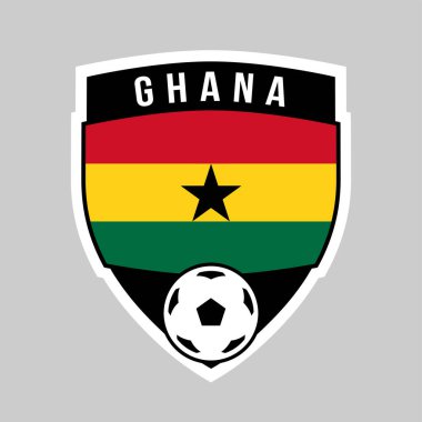 Illustration of Ghana Shield Team Badge for Football Tournament