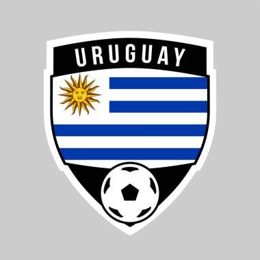 Illustration of Uruguay Shield Team Badge for Football Tournament