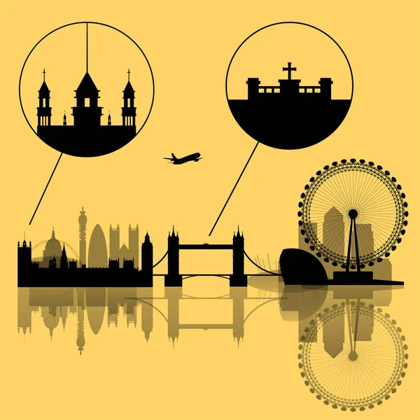 Illustration London Extreme Details Transparency Any Background — 图库矢量图片