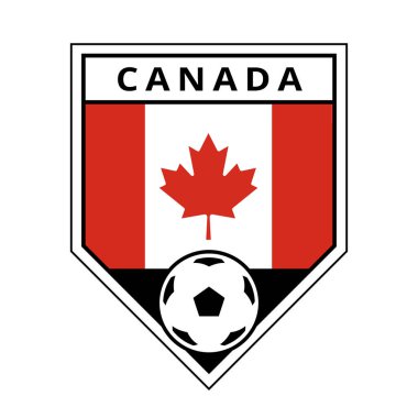 Illustration of Canada Angled Team Badge for Football Tournament