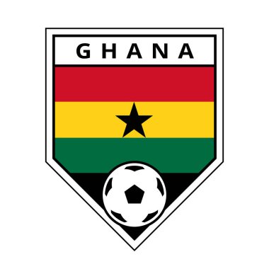 Illustration of Ghana Angled Team Badge for Football Tournament