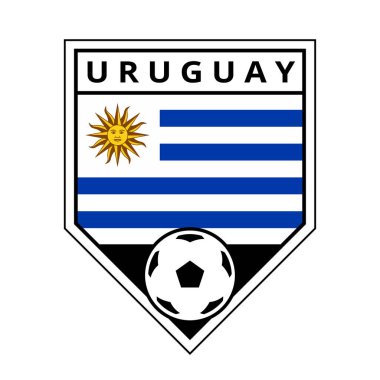 Illustration of Uruguay Angled Team Badge for Football Tournament