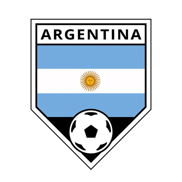 Illustration Argentina Angled Team Badge Football Tournament — Archivo Imágenes Vectoriales