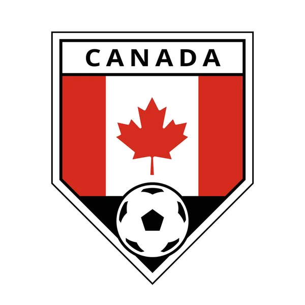 Иллюстрация Командного Знака Канады Футбольный Турнир — стоковый вектор