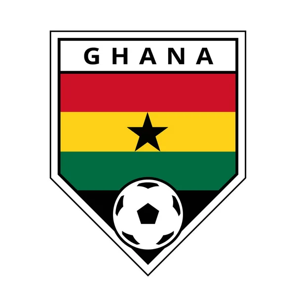 Illustration Ghana Angled Team Badge Football Tournament — ストックベクタ