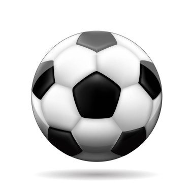 illüstrasyon izole beyaz zemin üzerinde bir futbol topu