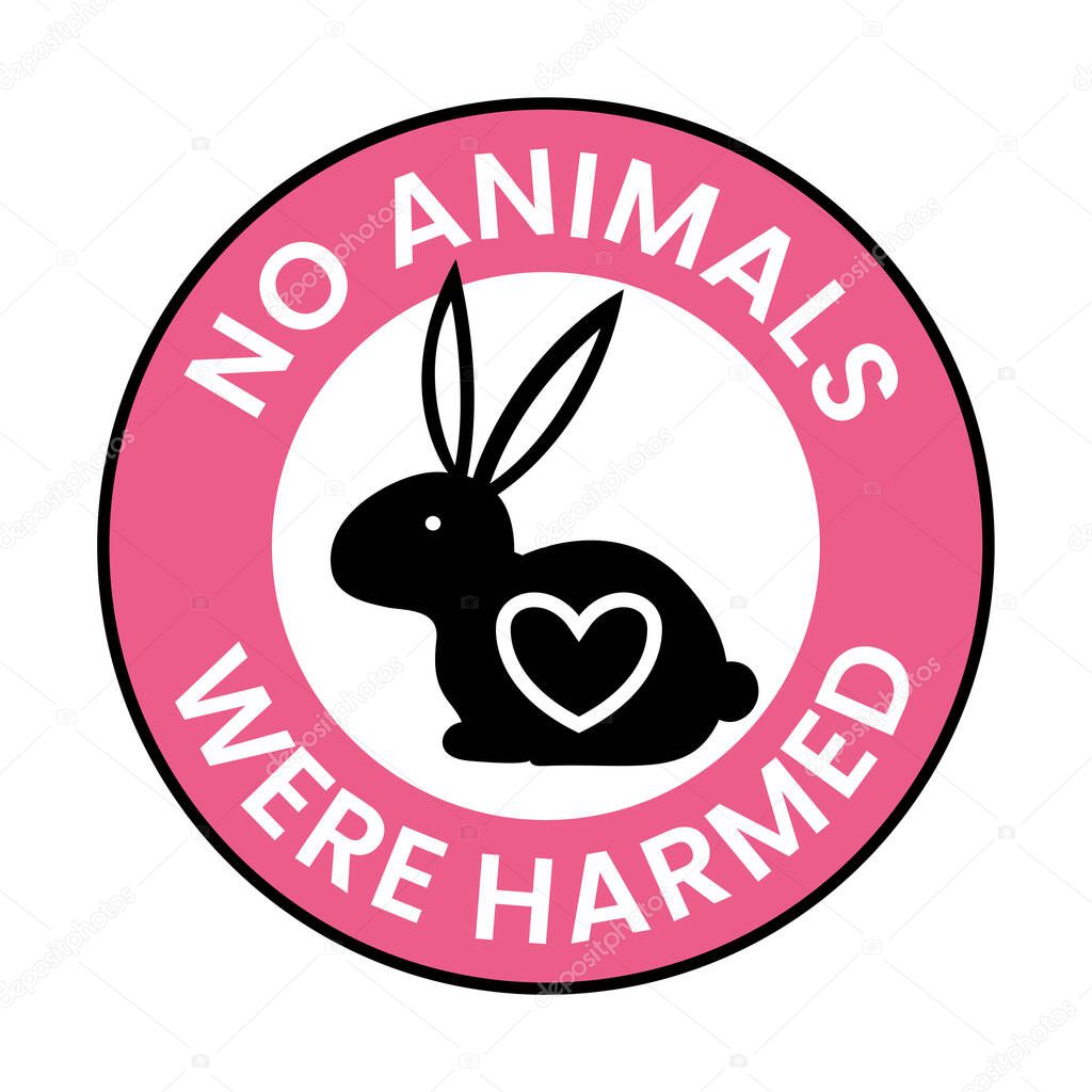 No Animals Were Harmed Illustration isolated on a White Background